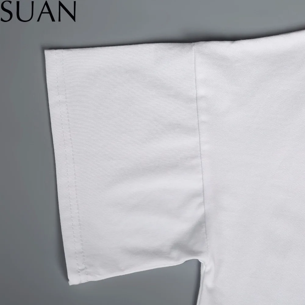 Суан 2018 Новое поступление Для женщин модные свободные досуг письмо printsolid