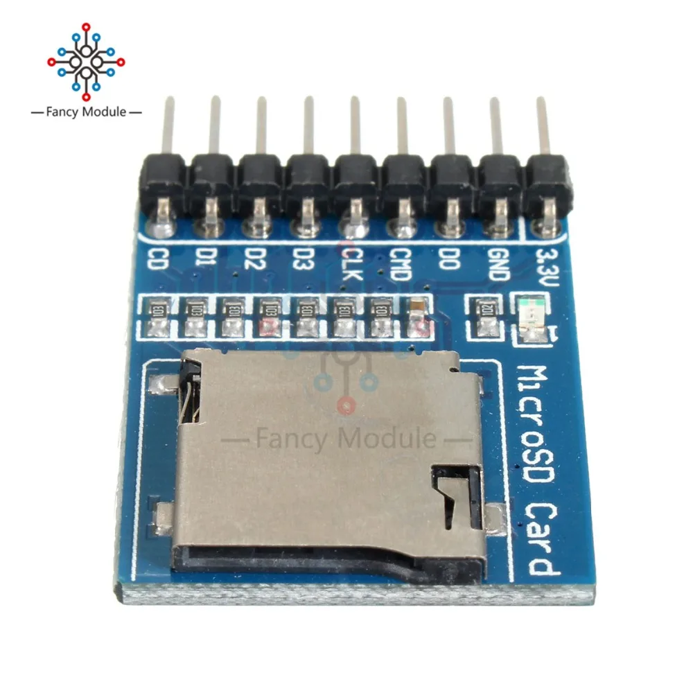 9 Pin Micro SD TF кард-ридер чтение и запись модуль памяти для Arduino