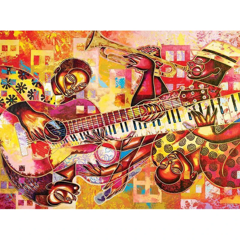 Алмазная мозаика 5D сделай сам картина из круглых/квадратных страз музыкальная