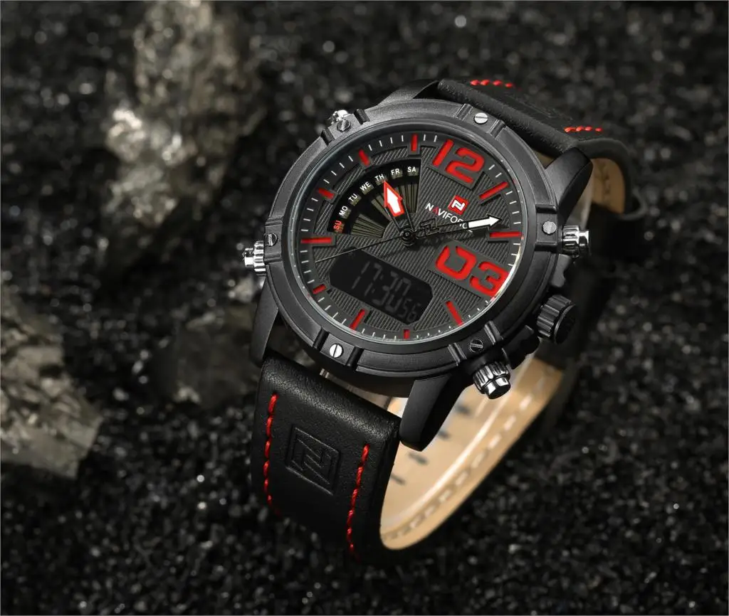 Топ люксовый бренд NAVIFORCE мужские спортивные часы водонепроницаемые кварцевые часы мужские модные кожаные Наручные часы Relogio Masculino
