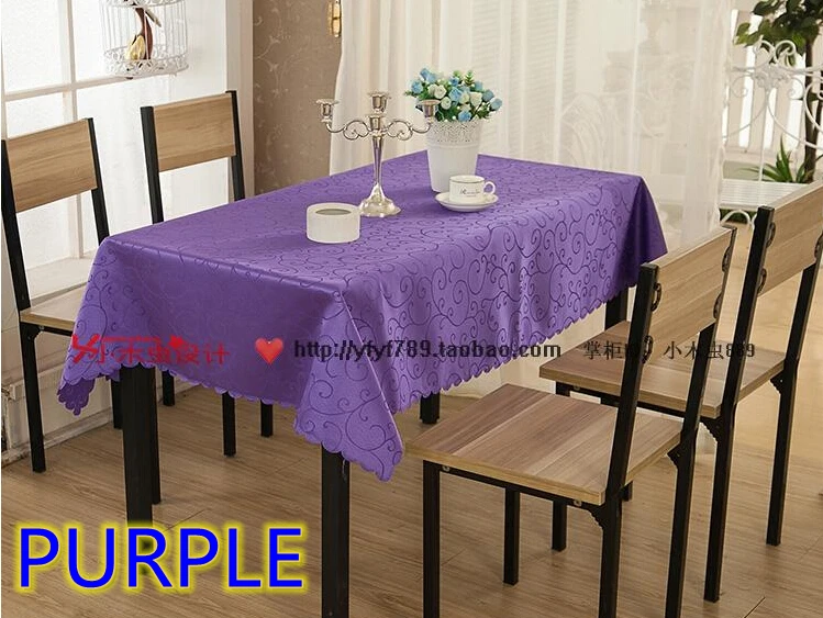 

Purple Colour Jacquard Rectangle Square Wedding Table Linens,damask Table Cover For Wedding,hotel Tables Decoration Wholesale