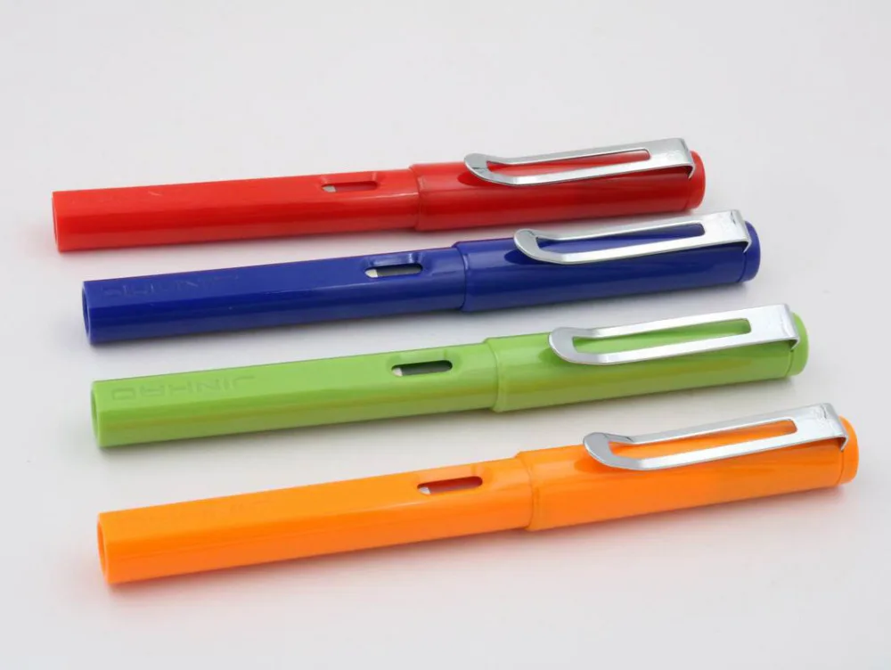 JINHAO 599 Оранжевый Синий Красный Серебряный аксессуары Средний Перьевая ручка