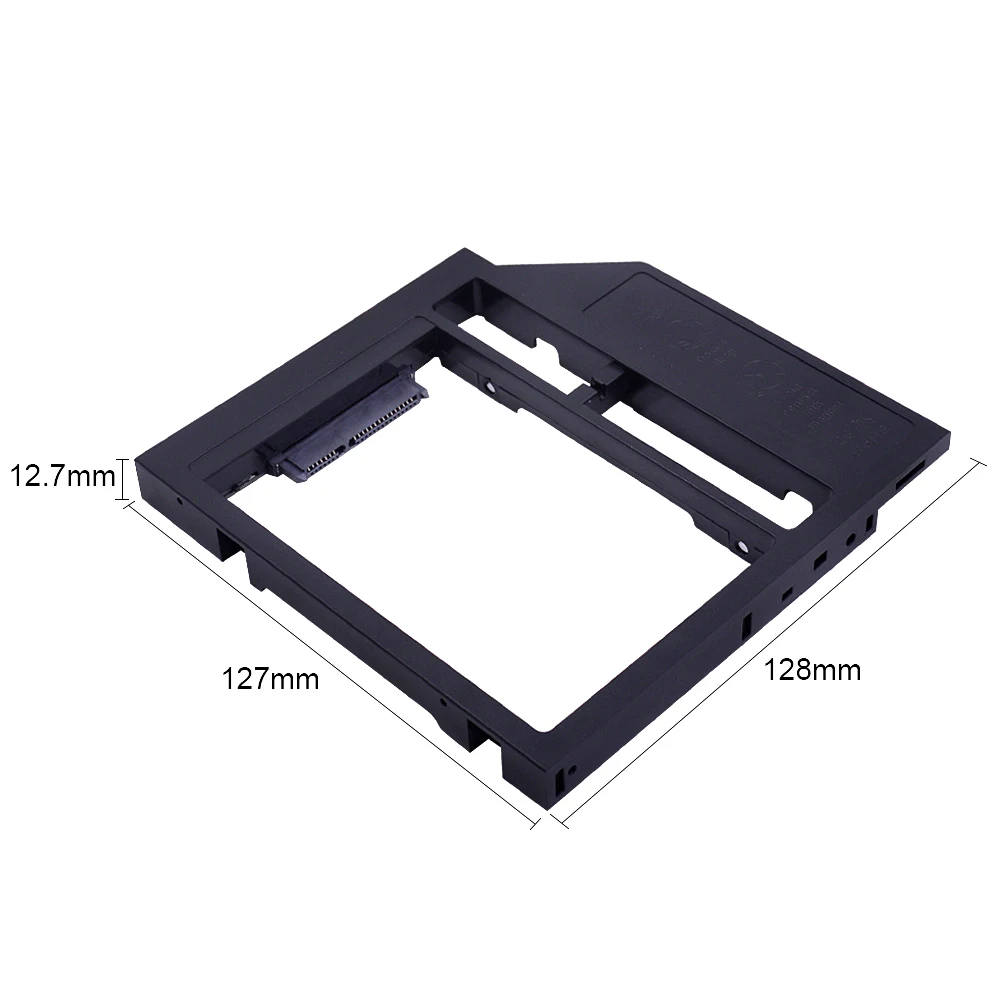 Новый универсальный 12 7 мм 2 й HDD Caddy SATA пластиковый материал для 5 &quotжесткого диска