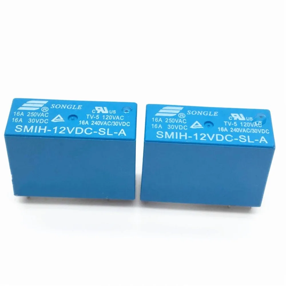 10 шт./лот Мощность реле SMIH-05VDC-SL-A SMIH-12VDC-SL-A SMIH-24VDC-SL-A 5 В, 12 В, 24 В постоянного тока, 16A 6PIN группа нормально разомкнутый
