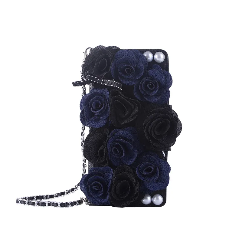 Black Rose Роскошный кожаный кошелек с розами, флип-чехол для телефона samsung Galaxy S7 Edge S8 S9 S10 Plus S10e Note 8 9, чехол - Цвет: Black Rose