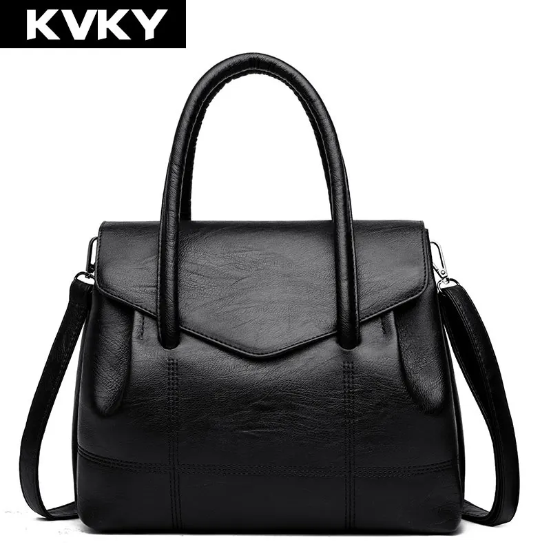 KVKY роскошные женские сумки высокого качества кожаная женская сумка на плечо
