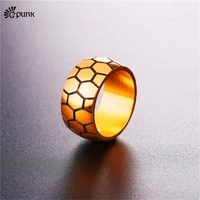football pattern ring men stainless steel ring women ball sport jewellery new design jewelry accessories r2559g