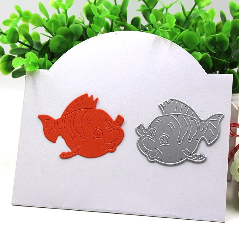 

2017 Beautiful Fish Metal Cutting Dies Stencils Template for Scrapbooking Card Album Embossing Decor DIY Metal Crafts Gift