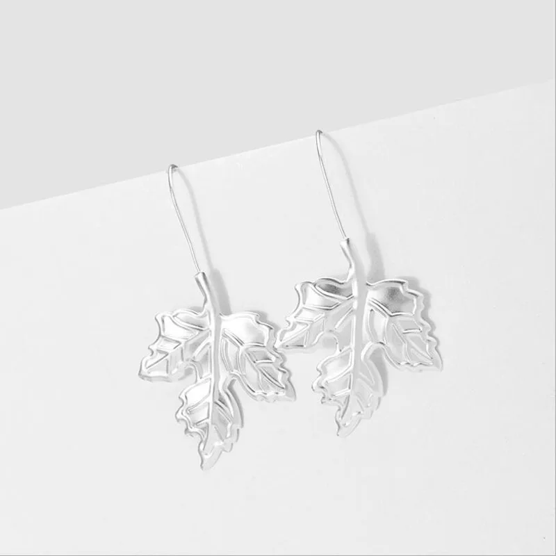 Женские серьги-подвески Amaiyllis длинные медные серьги-капельки в виде листика |