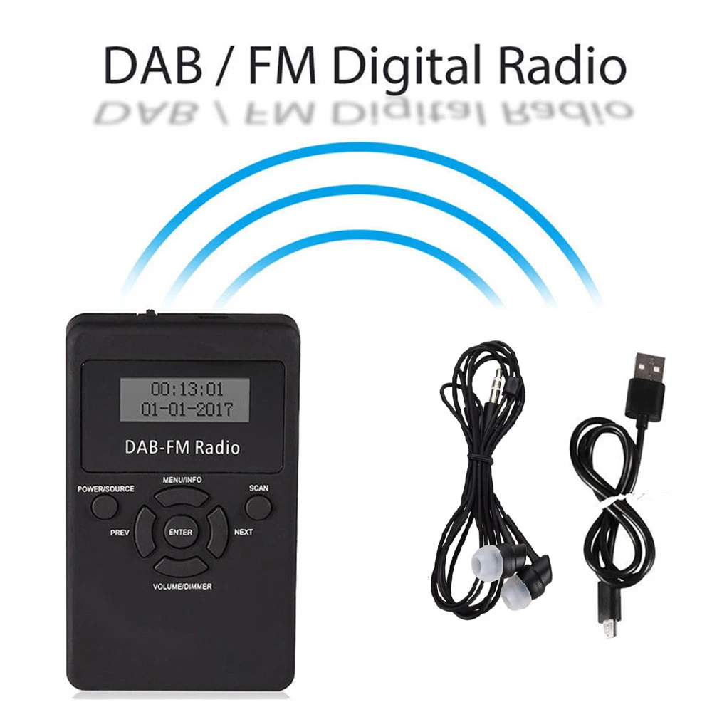 HRD-101 портативный цифровой DAB FM RDS радио с наушниками ремешок 1," дисплей экран карманный цифровой DAB стерео без потерь приемник