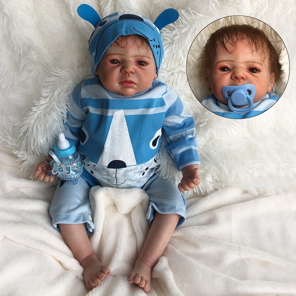 Кукла реборн Мягкая силиконовая 22 дюйма коллекционная кукла младенец на ощупь