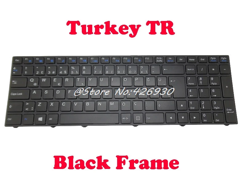 Клавиатура UK US TR SW для CLEVO W950AU W950KL W950SU2 W952AU W955AUQ W951UK W955JU W955SUY W970KLQ W970SUW W970TUQ1 WA50SCQ1