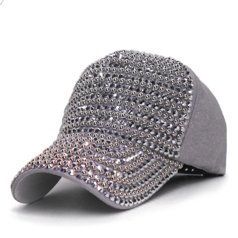 Бейсбол Кепки с Стразы Bling Роскошные женские Кепки летние Повседневное сетка солнцезащитный козырек шапка регулируемый в стиле «хип-хоп» для Casquette Femme - Цвет: C11