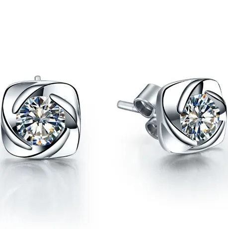 Test Positive 0. 3CT/шт. Висячие Стильные Серьги C &amp сертифицированные настоящие Твердые