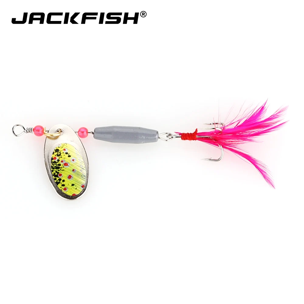 JACKFISH 6 шт./лот приманка в виде ложки блесна 7 2 г металлические жесткие приманки с