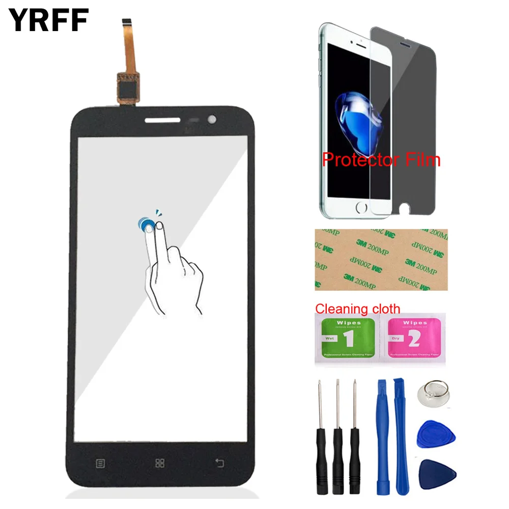 

YRFF Переднее стекло для телефона Lenovo A806 A806T A808 A8 сенсорный экран Сенсорная панель дигитайзер Стеклянные Инструменты Бесплатная Защитная Пле...
