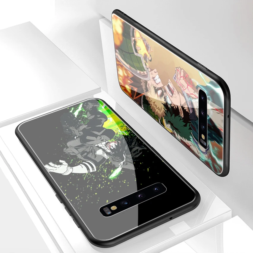 Lavaza с героями из мультфильма «Мой Boku без герой Стекло ТПУ чехол для samsung Note 8 9 S7 S8 S9 S10 A10 A20 A30 A40 A50 A60 A70 Edge Plus