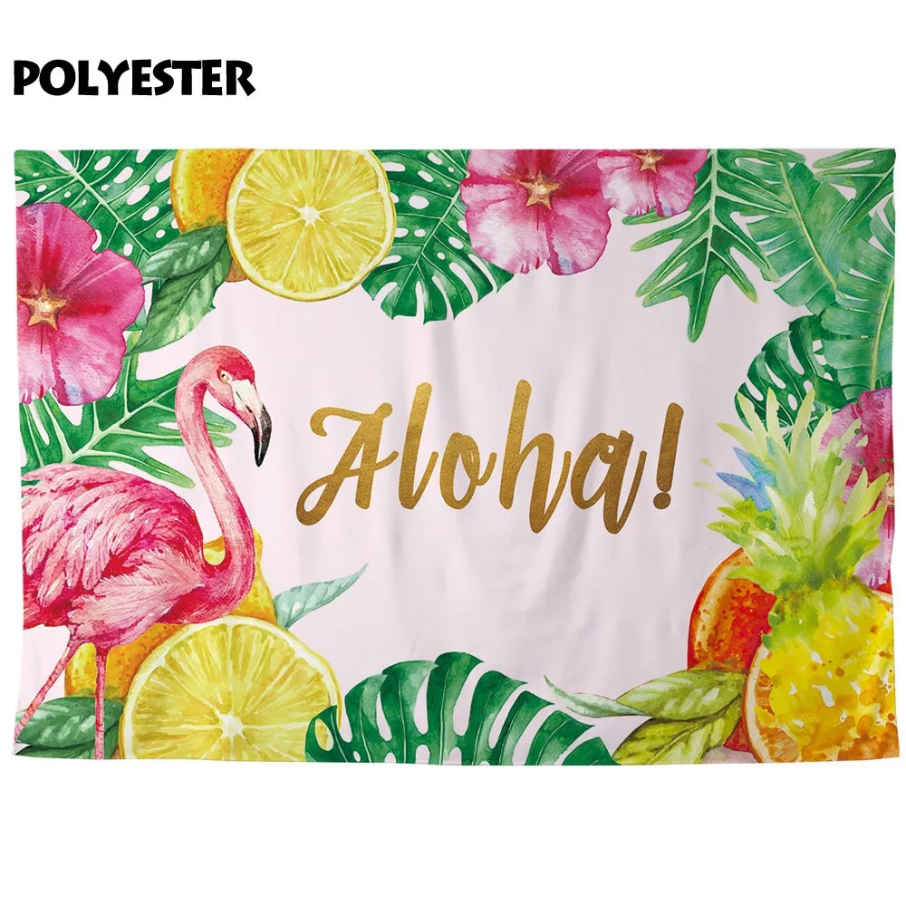 Allenjoy фоновая фотография Фламинго ананас Алоха тропический фотостенд фотосессия