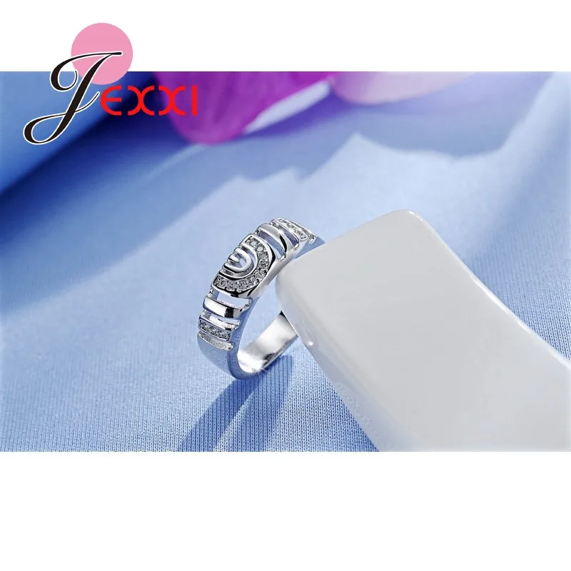 Женское и мужское кольцо из серебра 925 пробы с кристаллами|engagement ring|fashion engagement ring925