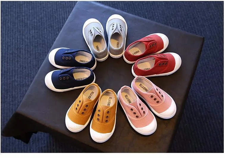 Кеды детские мягкие удобные холщовые кроссовки без шнуровки повседневная обувь