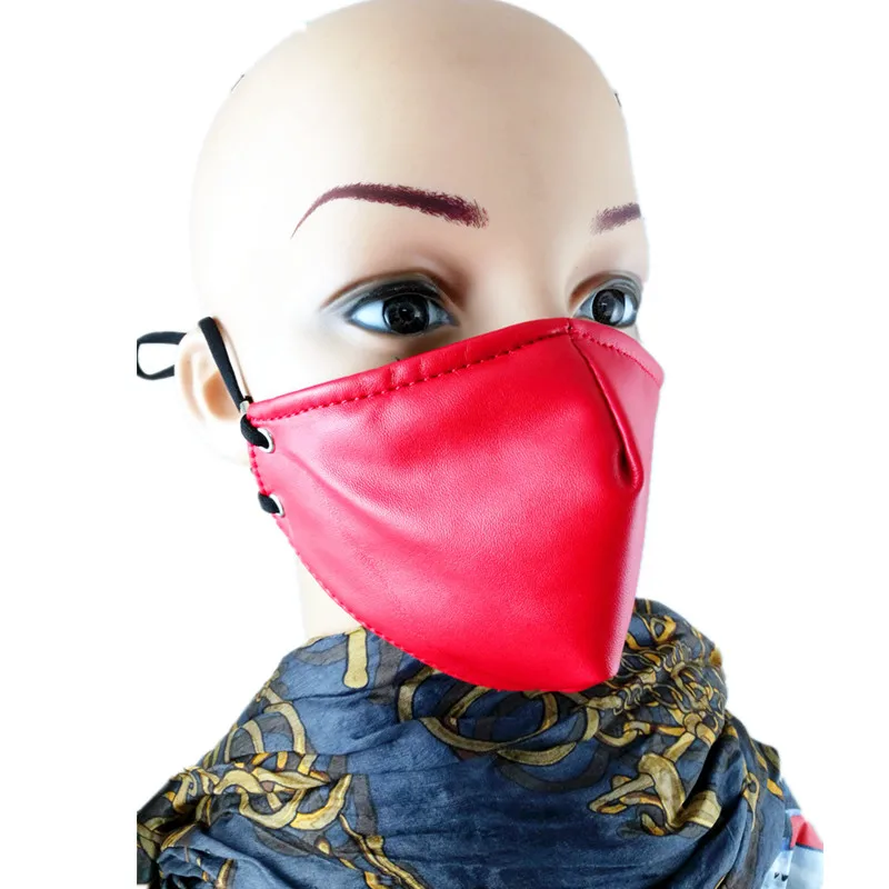 Новинка 2018 Висячие уши панк мотоциклетная искусственная кожа маска Муфель