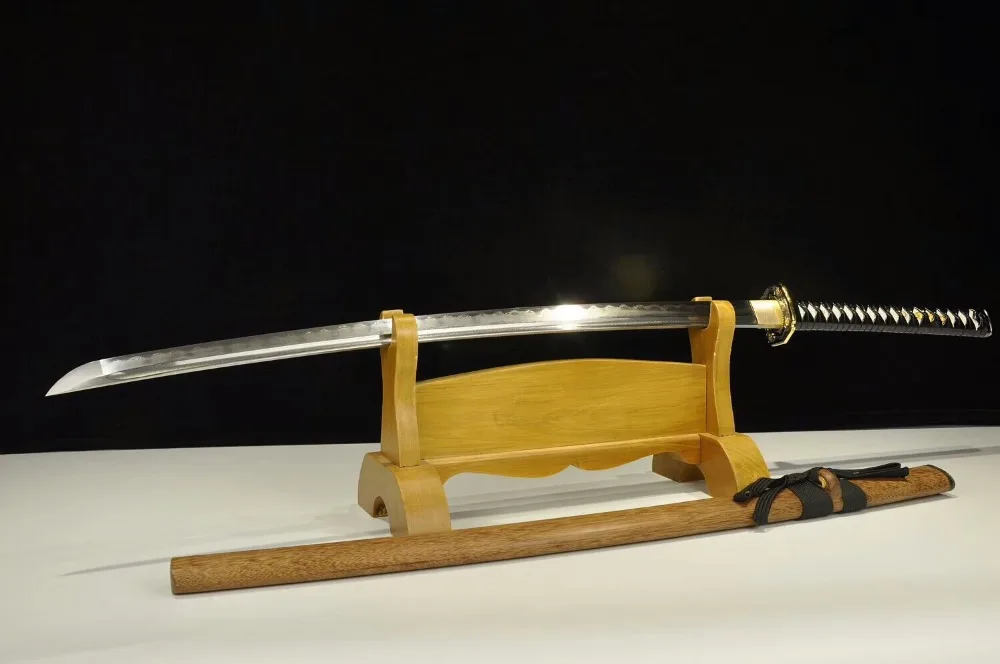 Высококачественный японский острый меч из глины закаленное лезвие дамасской