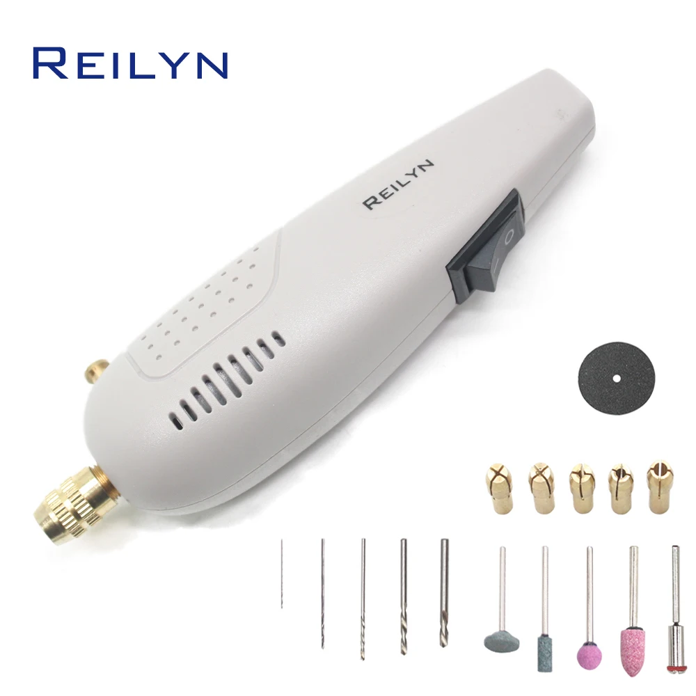 DC-12V 1000 мА мини шлифовальная машина dremel мини ручная дрель 12000 об/мин 0,5-3,2 мм Зажимной патрон маленькая мельница