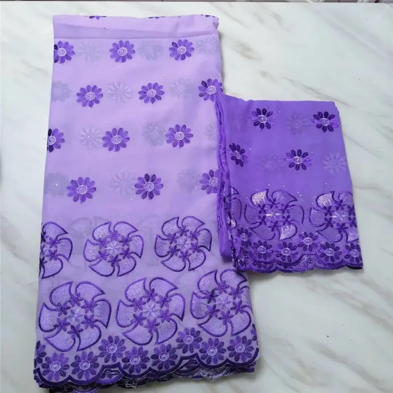Grey African Lace Material Embroidery Flower Swiss Voile Cotton Fabric 2019 Nigerian With Stones | Дом и сад