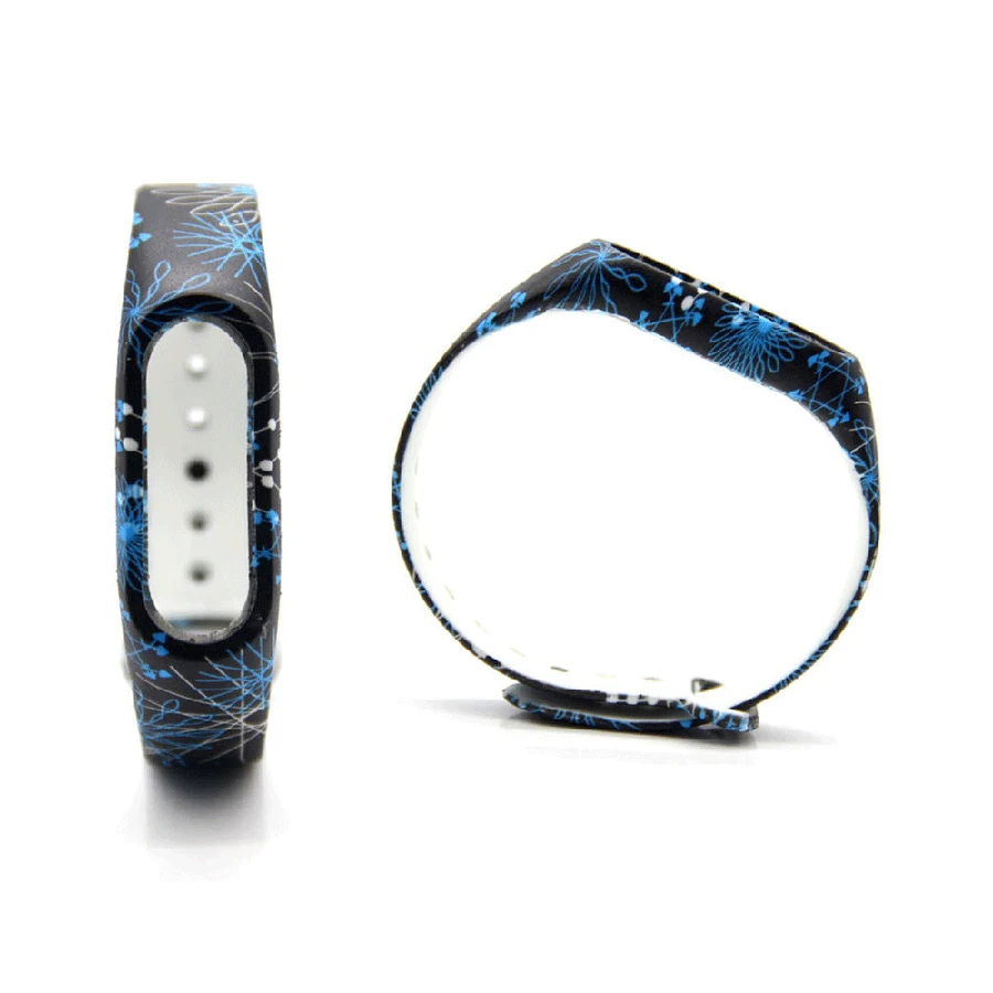 Новый DIY окрашенный узор mi Band 3 Силиконовый ремешок для Xiao браслет красочная
