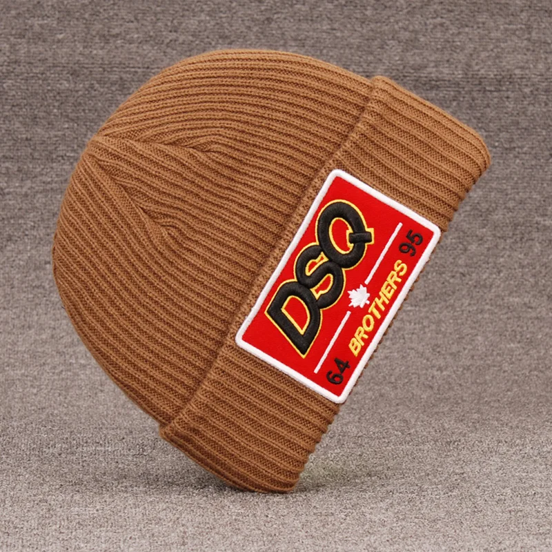 DSQICOND2 бренд Skullies шапочка Вышивка Лыжный Спорт Трикотажные Шапки прибытие Трикотажные DSQ зима Шапки Для мужчин Для женщин Канада капот Homme