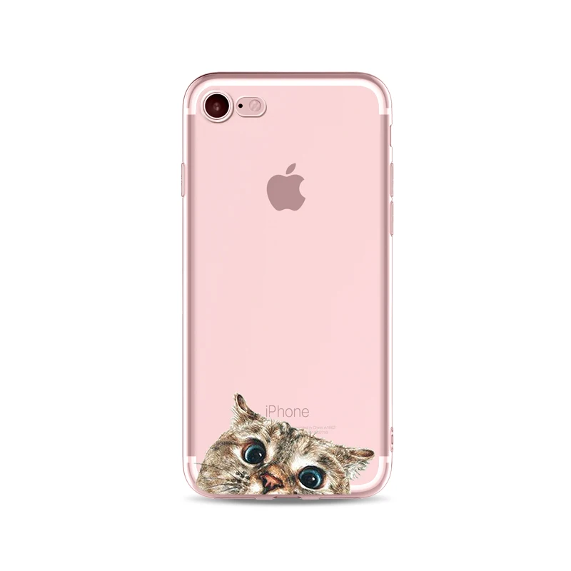 Super Cute Cartoon Cats Dogs Golden Retriever BULLDOG Phone Cases For iPhone 7/8 7/8plus Case Soft TPU Gel Flexible Skin Cover | Мобильные
