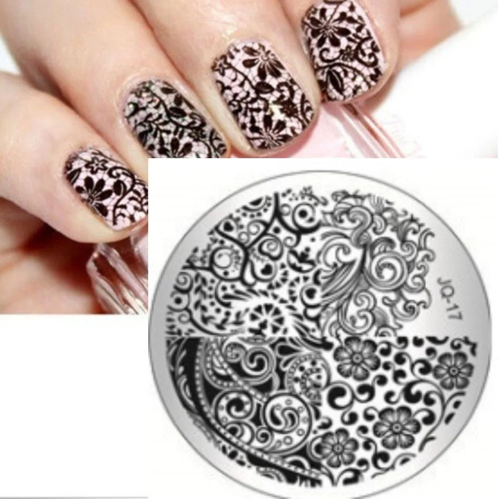 1 шт., штамповочные пластины для дизайна ногтей