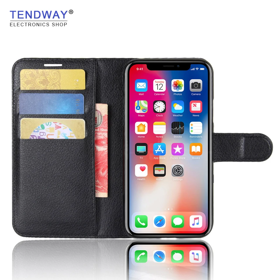 Tendway чехол для телефона iphone X XS MAX 8 8Plus 7 7Plus 6 5 флип-чехол кошелек сумка корпуса