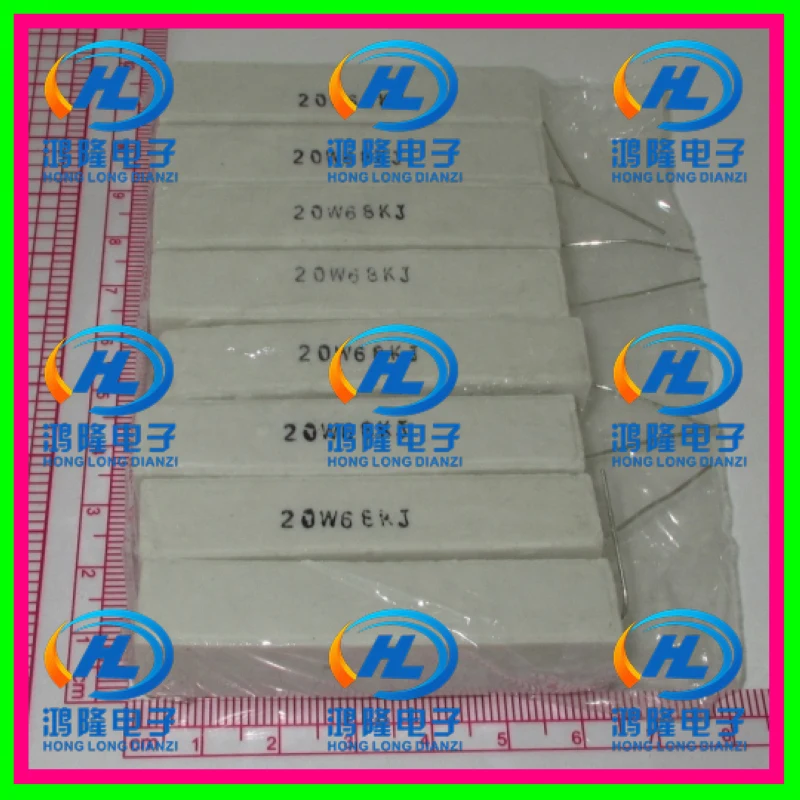 (10 шт./лот) Горизонтальный цементный резистор 20 Вт 68K Ом +/ 5%/20 68KJ 5% Сопротивление