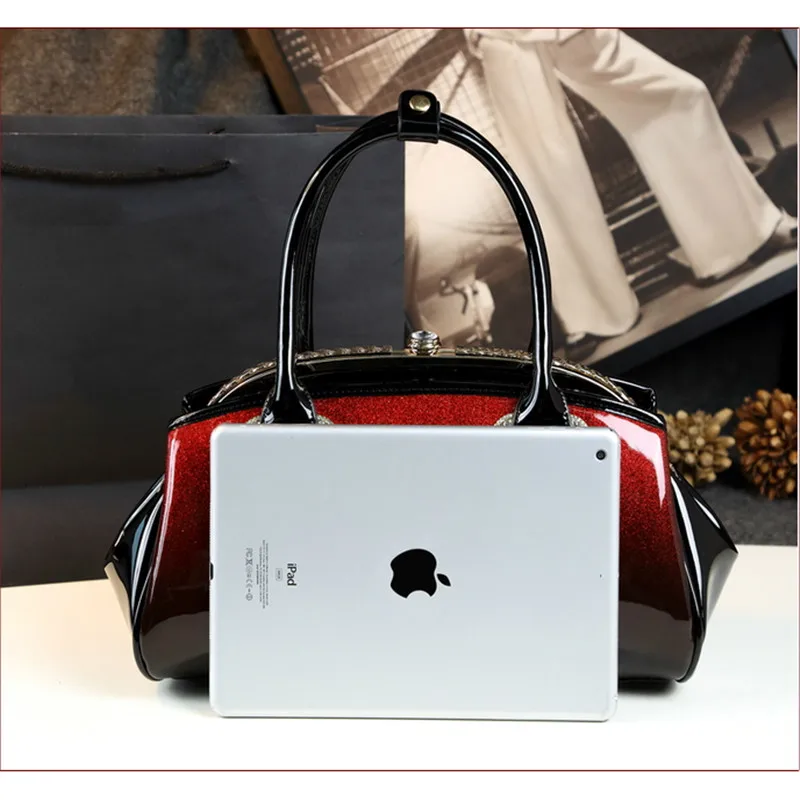 

ICEV Bag for Women 2019 European Fashion High Quality Patent Leather Luxury Handbags Women Bags Designer Women Leather Handbags