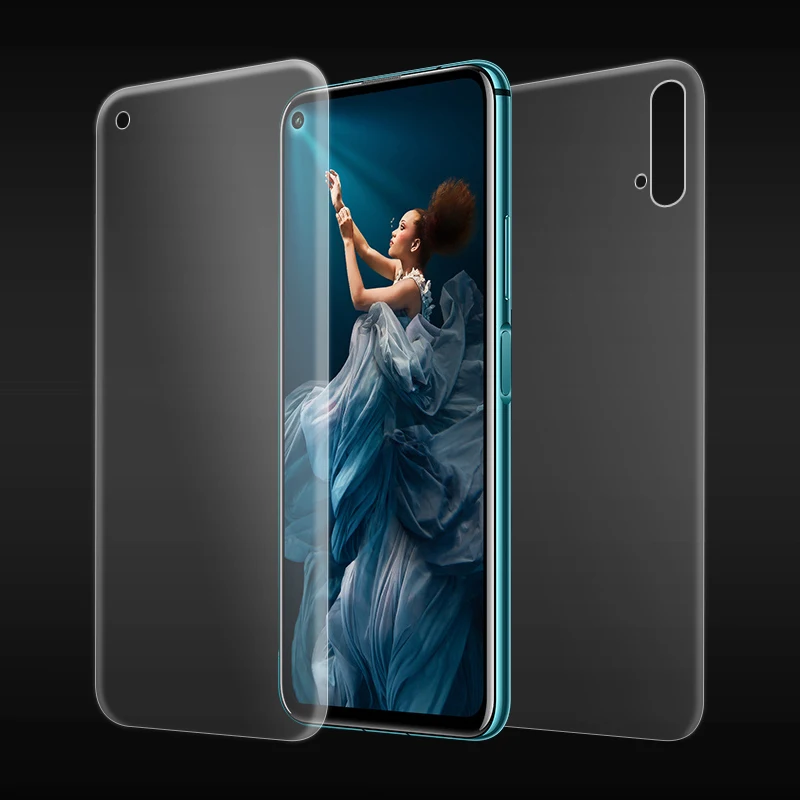 9D пленка для полного покрытия для huawei Honor 20 Pro защита для экрана Гидрогелевая Передняя пленка+ задняя пленка+ стекло для объектива камеры для Honor 20