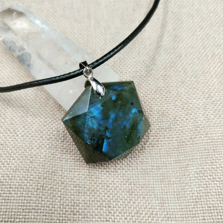 A + подвески из натурального лунного камня и кварца большой спутниковый Кулон