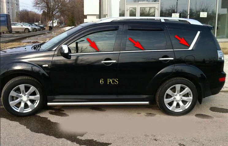 

Hot New! For Mitsubishi Outlander 2007 2008 2009 2010 2011 2012 Bottom Window Frame Sill trims 6pcs