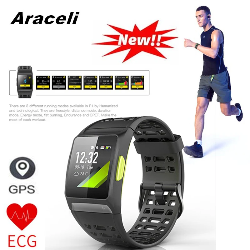 2019 New ECG Heart Rate Sleep Monitor Smartwatch GPS Waterproof Activity Tracker Sport Smart Watch Men Woman Reloj Deportivo | Электроника
