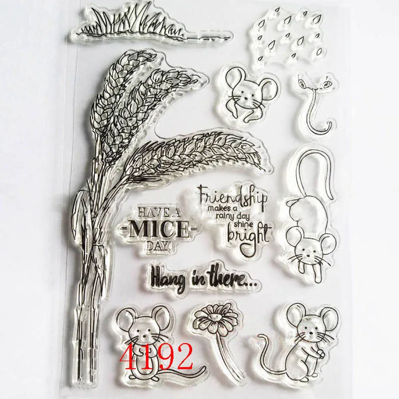 4192 DIY Мультяшные животные силиконовые уплотнения штамп для скрапбукинга фотоальбом Декор трафареты тиснение папка дети ручной работы ремесло игрушки - Цвет: 4192