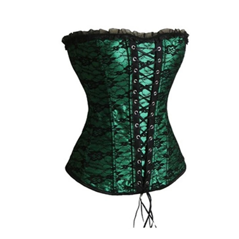 

Sexy Underbust Corset Bustier Lace Evening Women Casual Dress Plus Size Push Up Gothic Corset Dress With Skirt CO20