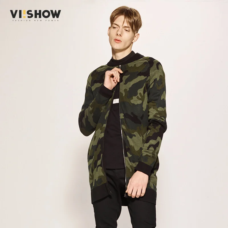 VIISHOW мужской кардиган свитер вязаный длинный Мужская камуфляжная куртка s