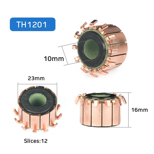 TH1201 TUNGFULL 2 шт. медный стержень генератора двигателя коллектор медных тонов латунный коллектор двигателя микро-Просверленный для арматуры Реверсивный - Цвет: TH1201