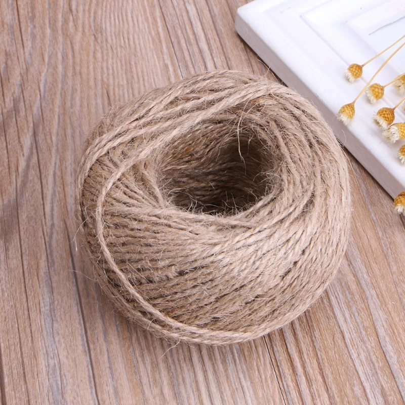 1 рулон джутовый канат пеньковая веревка для браслет Цепочки и ожерелья