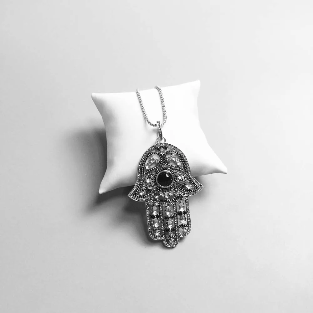 Anhanger Hand of Fatima Pendant 2018 New Fashion Jewelry 925 Sterling Silver Classic Gift For Women Girls Fit Necklace | Украшения и