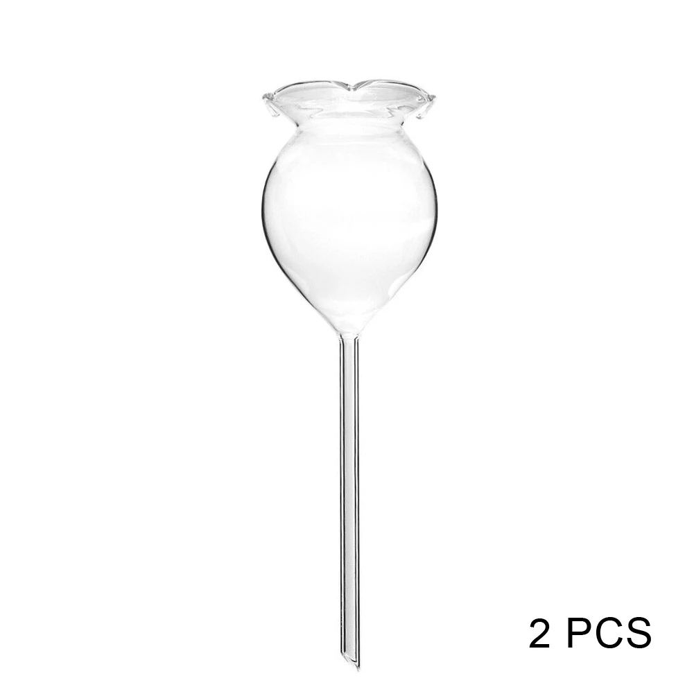 2 pcs Rose Самополивающаяся шаровая растительная Цветочная водяная лампа в форме животного стеклянный домашний декор Лучшая цена - Цвет: 2 pcs Rose