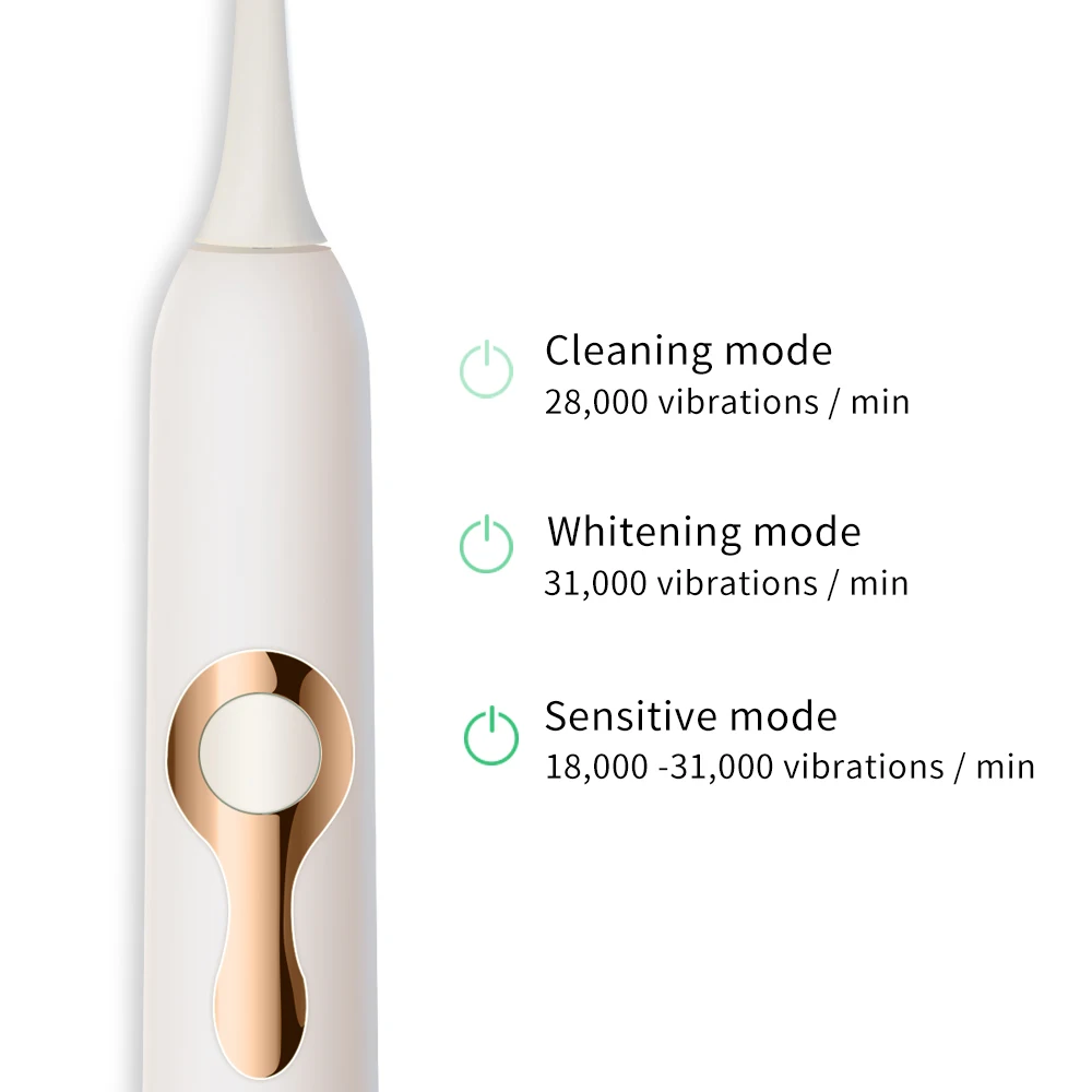 Здесь Мега звуковая электрическая зубная щетка Водонепроницаемая