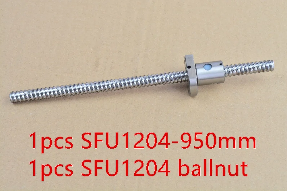 

1pcs diameter 12mm ball screw RM1204 length 950mm and SFU1204 nut CNC engraving machine
