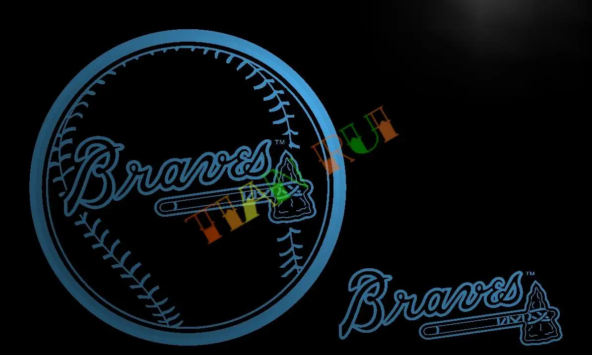 

LA263-Атланта braves светодиодный ная неоновая светосветильник вывеска для украшения дома
