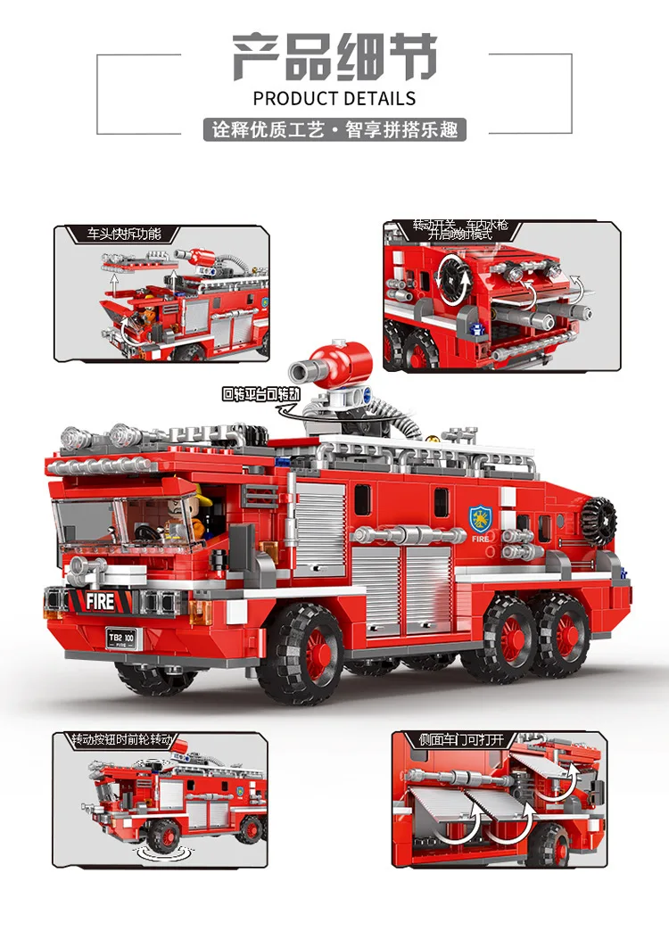 Technic Xingbao 03028 03029 03030 03031 городская пожарная машина спасательные машины наборы строительных лестниц блоки совместимы с MOC